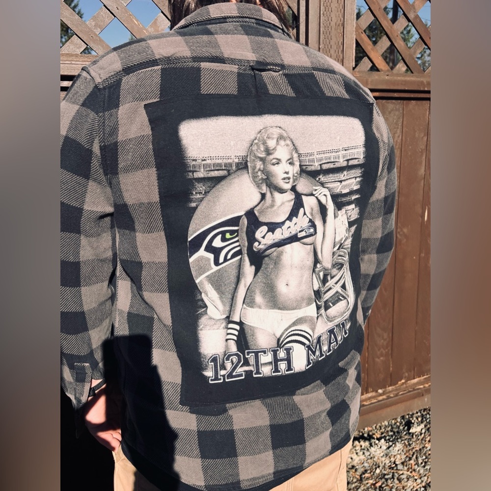 Seahawks Upcycled Flannel